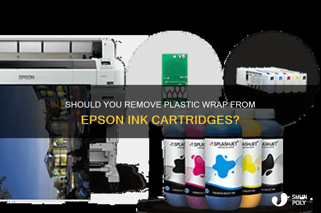 do i have to remove plastic on epson ink cartrig