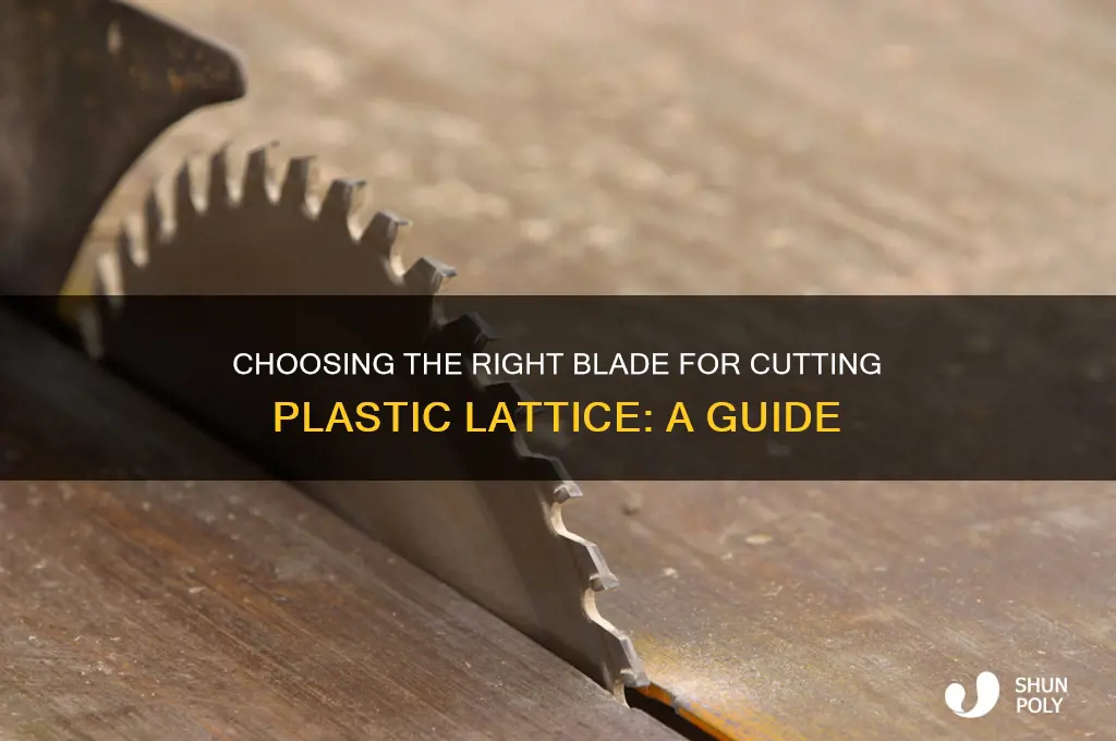 do i need a certain blade to cut plastic lattice