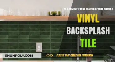 Should You Remove Front Plastic Before Cutting Vinyl Backsplash Tiles?