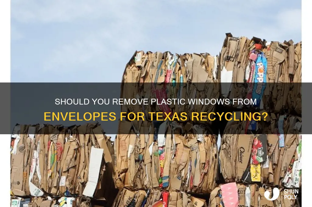 do i remove plastic window on envelope texasrecycling