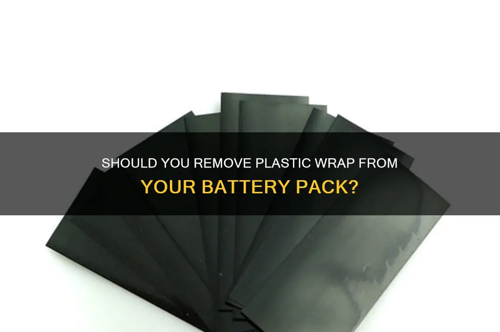 do i remove the plastic from the my battery pack