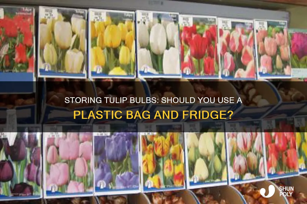 do i store tuplip bulbs in plastic bag in fridge