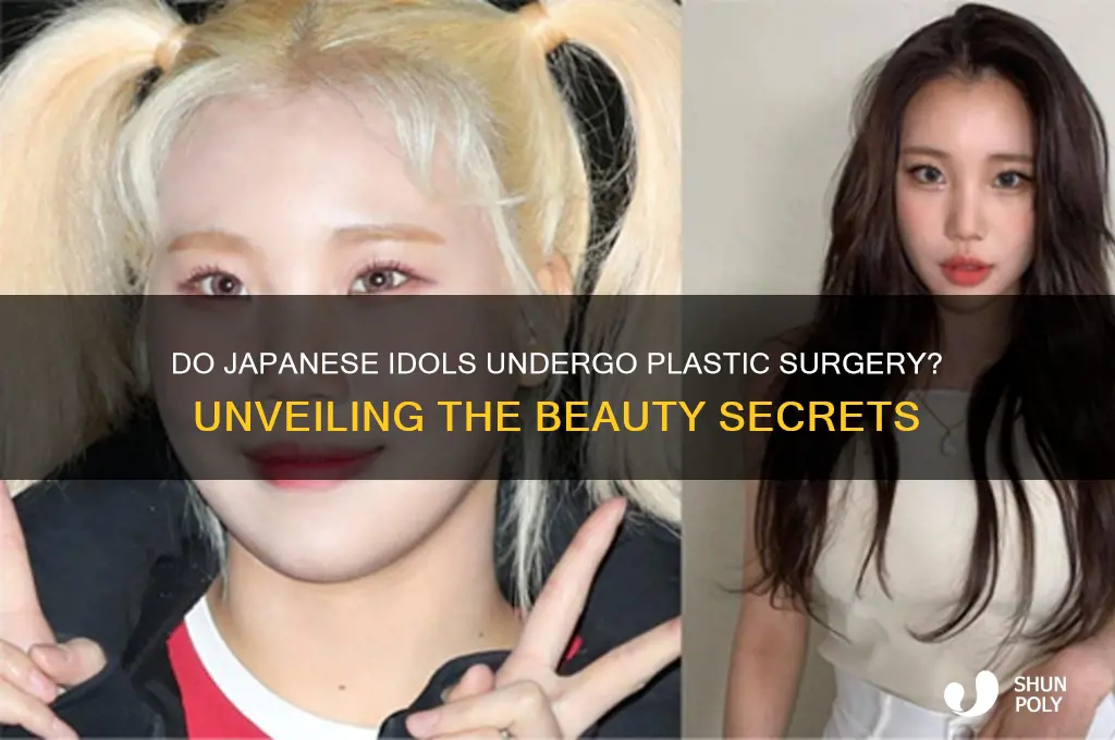 do japanese idols get plastic surgery aswell