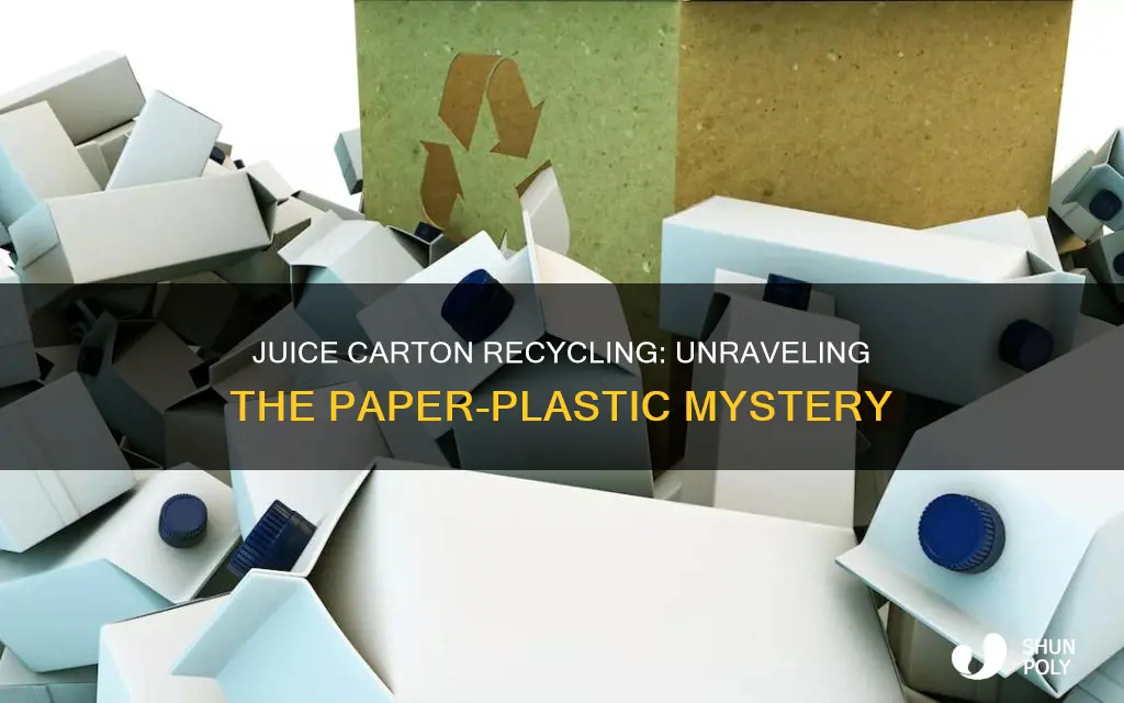 do juice cartons recycle with paper or plastic