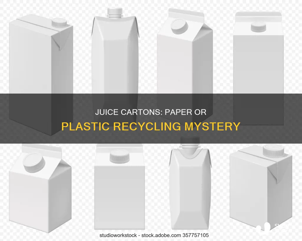 do juice cartons recycle with paper or plastic