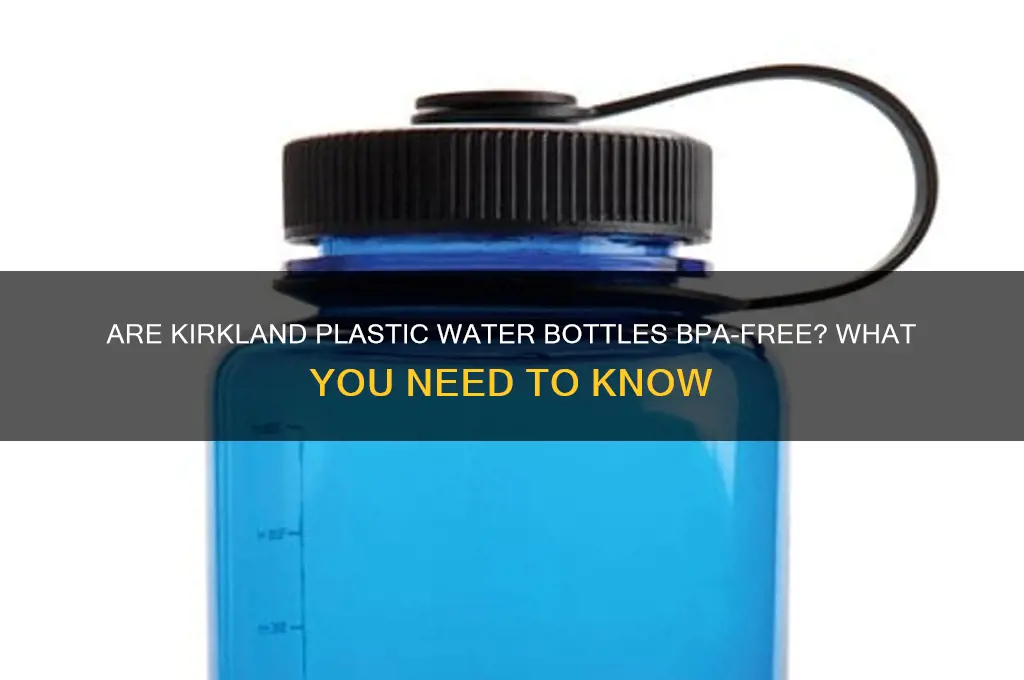 do kirkland plastic water bottles contain bpa