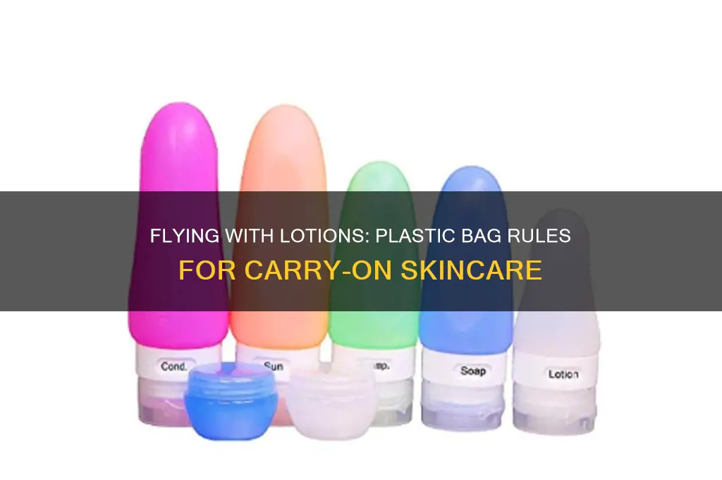 do lotions have to be in plastic bag on flights