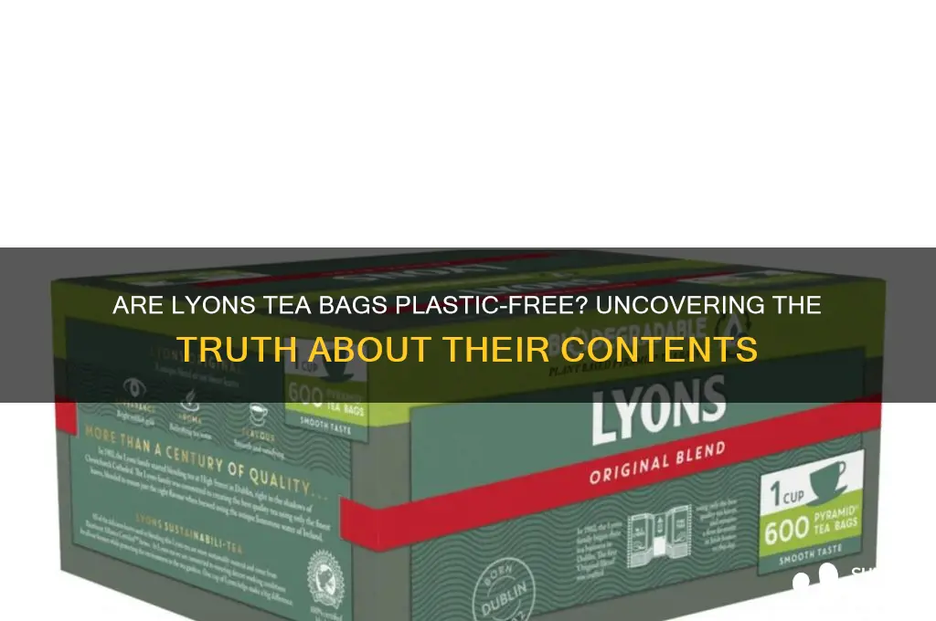 do lyons tea bags contain plastic