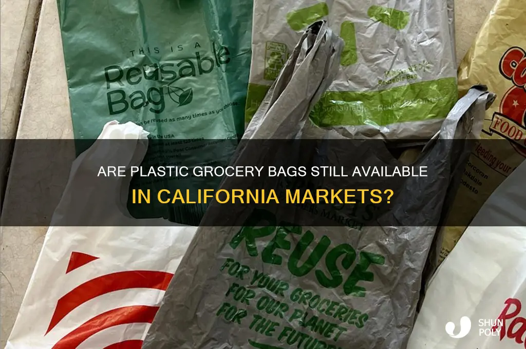do markets in california sell plastic grocery bags