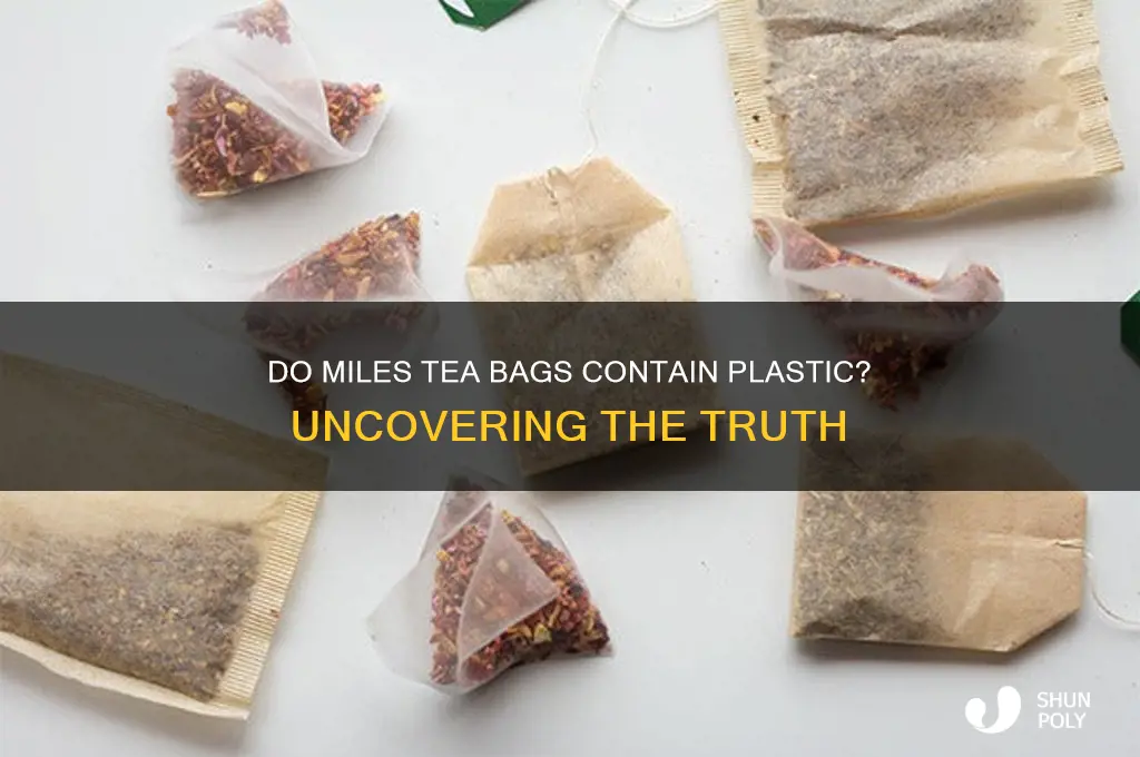 do miles tea bags contain plastic