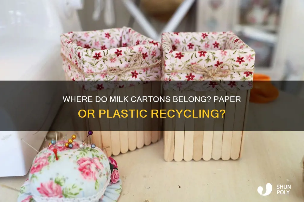 do milk cartons go in paper or plastic recycling