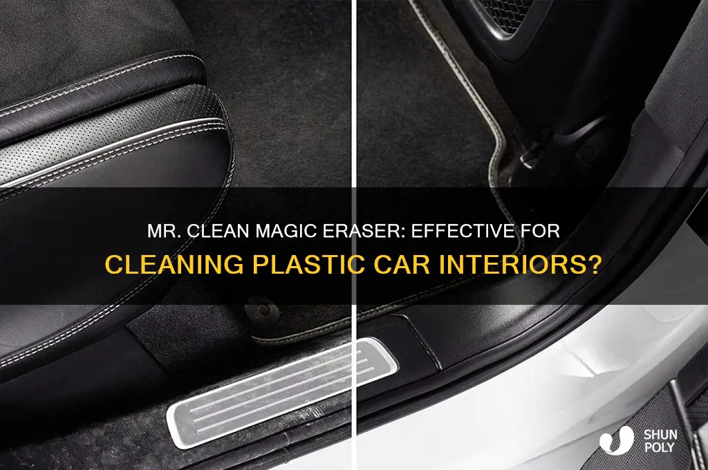 do mr clean majic eraser work on plastic car interiors