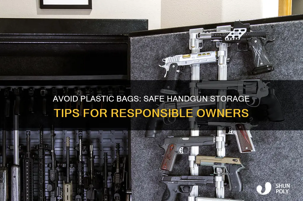 do not store handgun in plastic bag