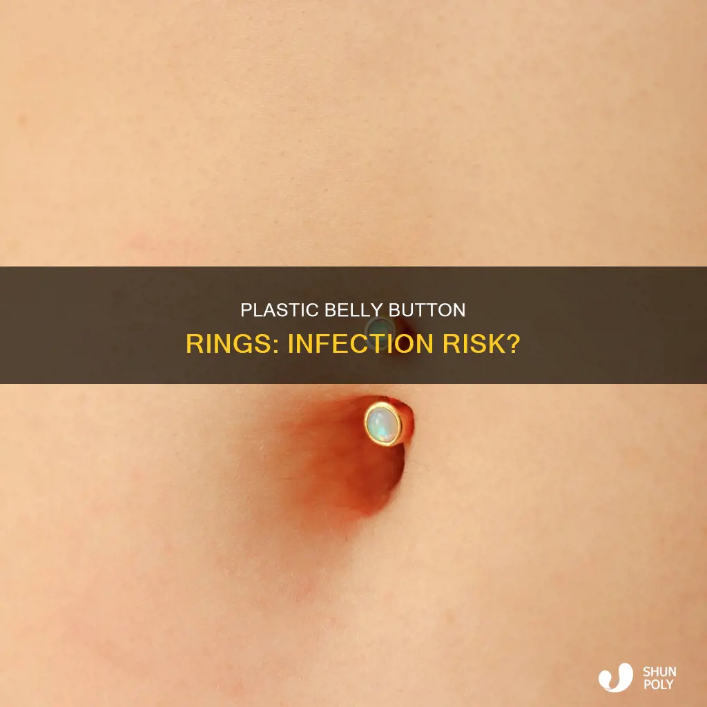do plastic belly button rings cause infection