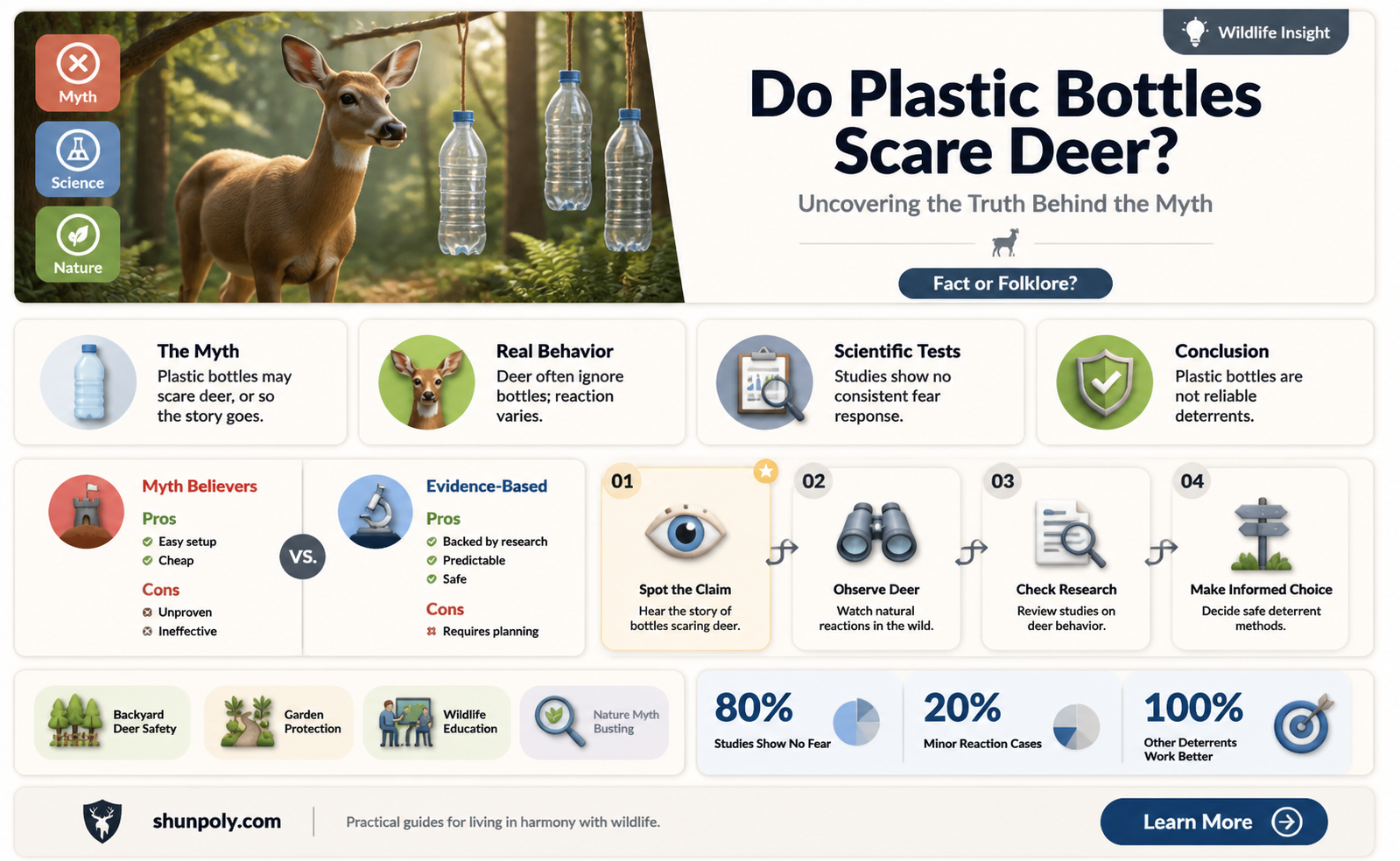 are deers afraid of plastic bottles