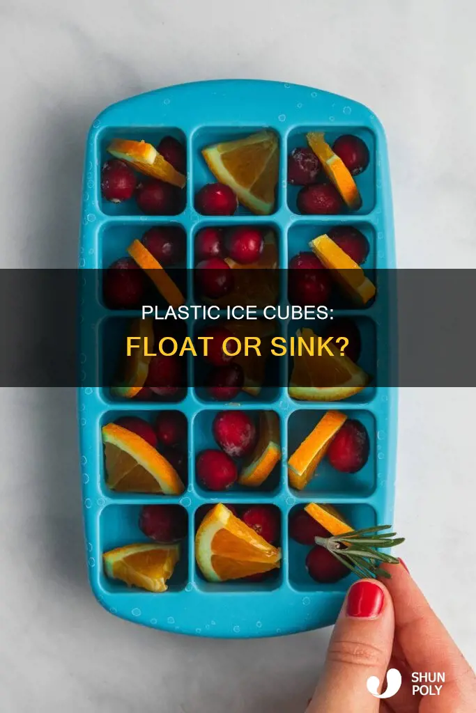 do plastic ice cubes float in water