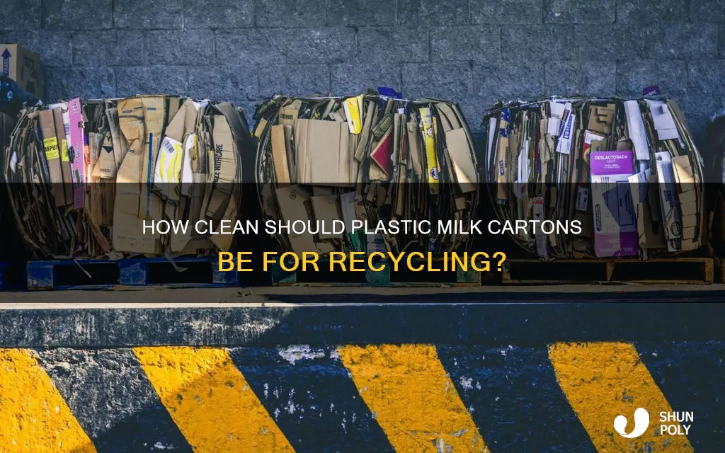 do plastic milk cartons have to be clean for recycling
