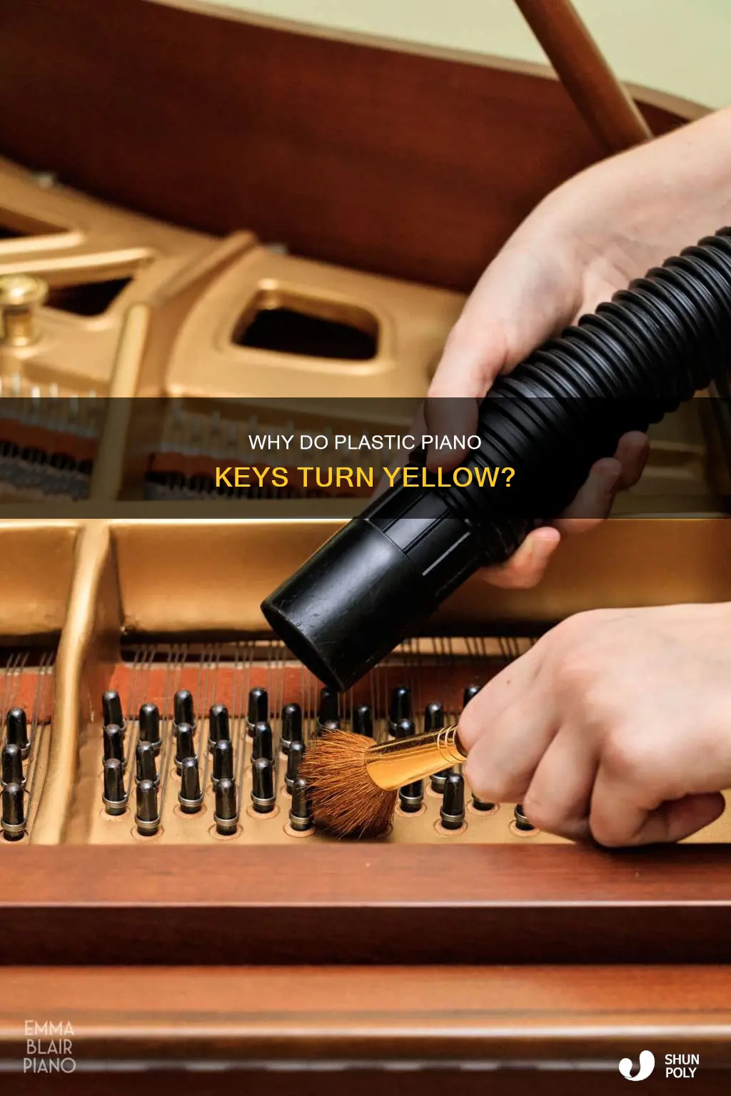 do plastic piano keys turn yellow