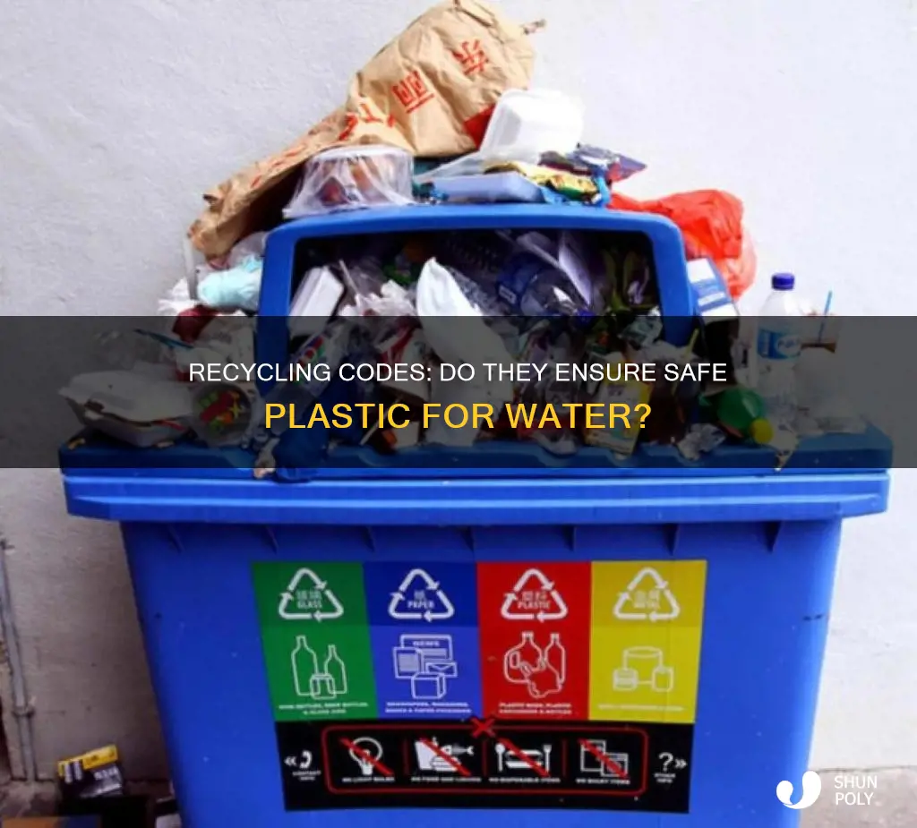 do plastic recycle codes indicate safety for wter