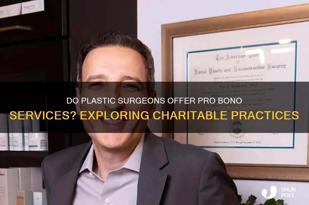 do plastic surgeons do pro bono work