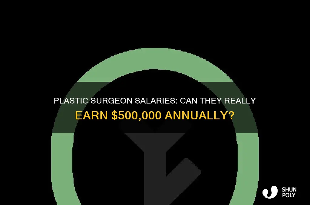 do plastic surgeons make 500 000