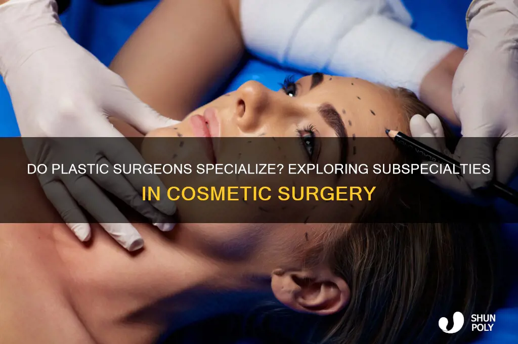 do plastic surgeons specialize