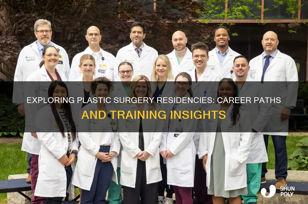 do plastic surgery residencies