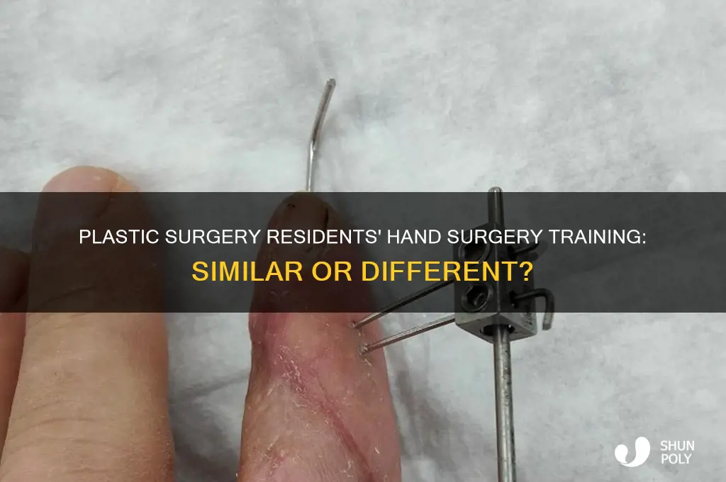 do plastic surgery residents receive similar hand surgery training