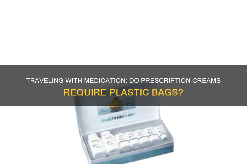 do prescription creams need to be in a plastic bag