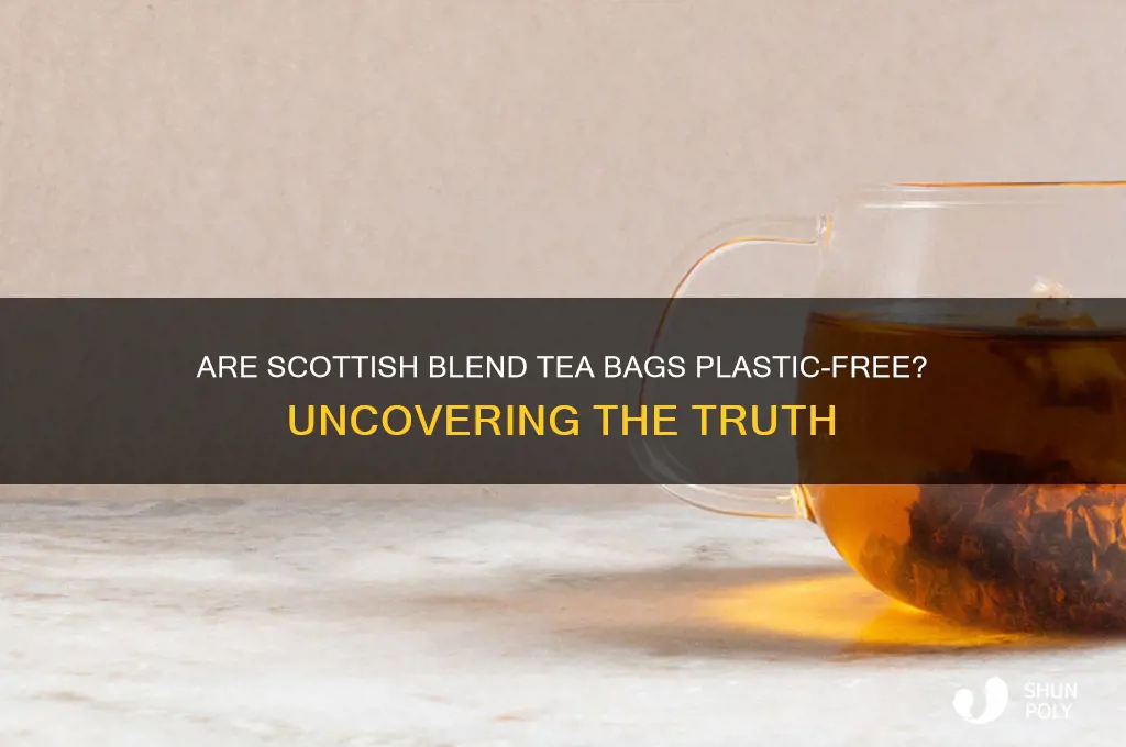 do scottish blend tea bags contain plastic