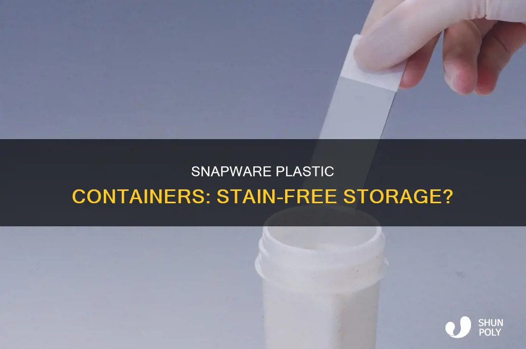 do snapware plastic containers stain