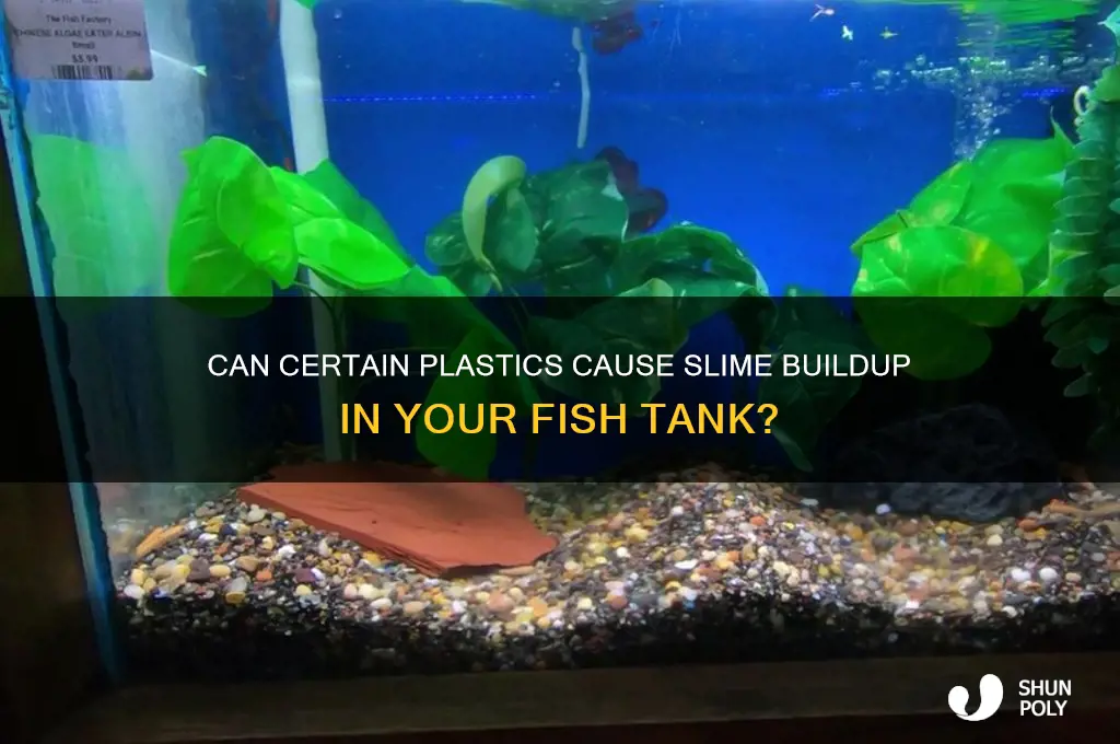 do some plastics make slime in afish tank