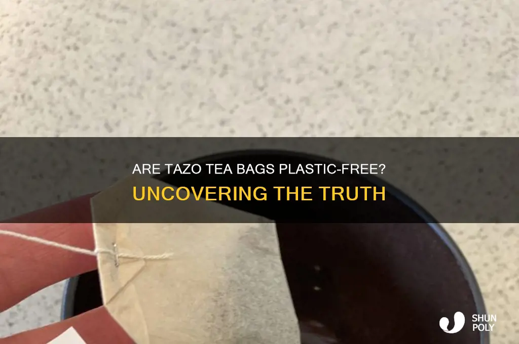 do tazo tea bags have plastic