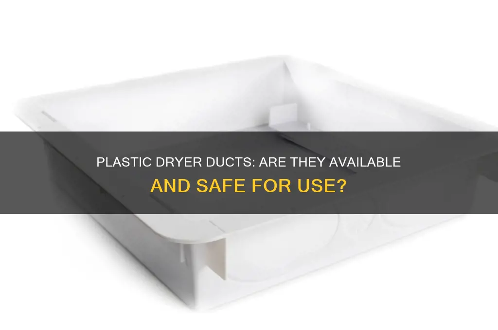 do they make plastic dryer duct