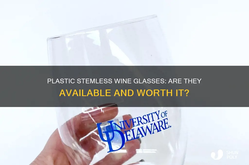 do they make plastic stemless wine glasses