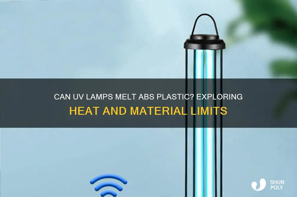 do uv lamps get hot enough to melt abs plastic