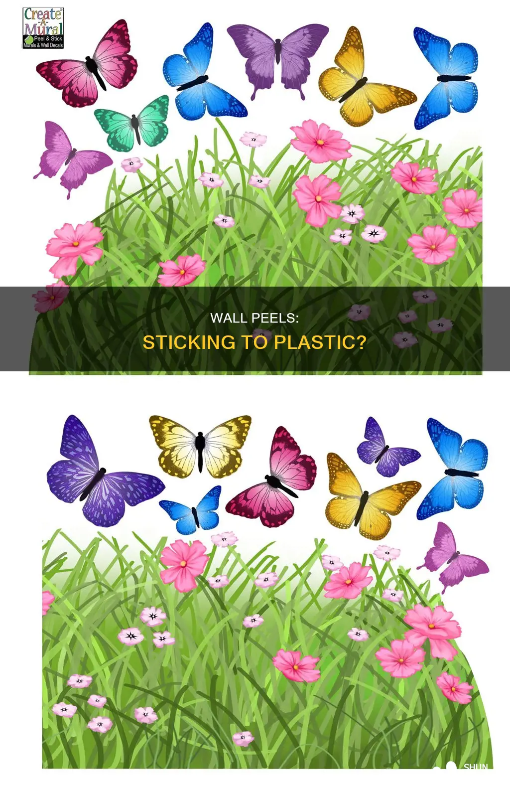 do wall peels stick to plastic