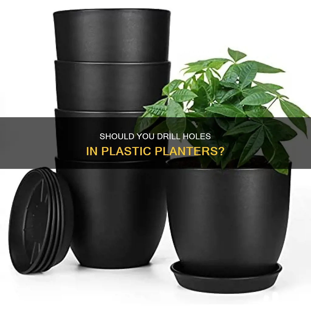 do you drill holes in plastic planters