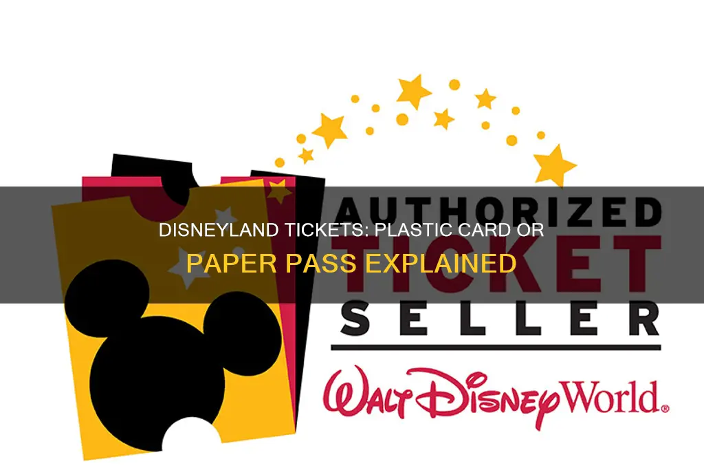 do you get a plastic card ticket at disneyland