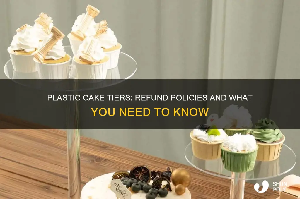 do you get refund on plastic cake tiers