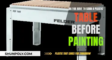 Sanding Plastic Tables: A Necessary Step Before Painting?