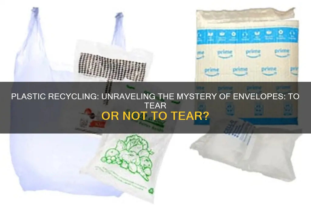 do you need to tear out plastic envelope recycle