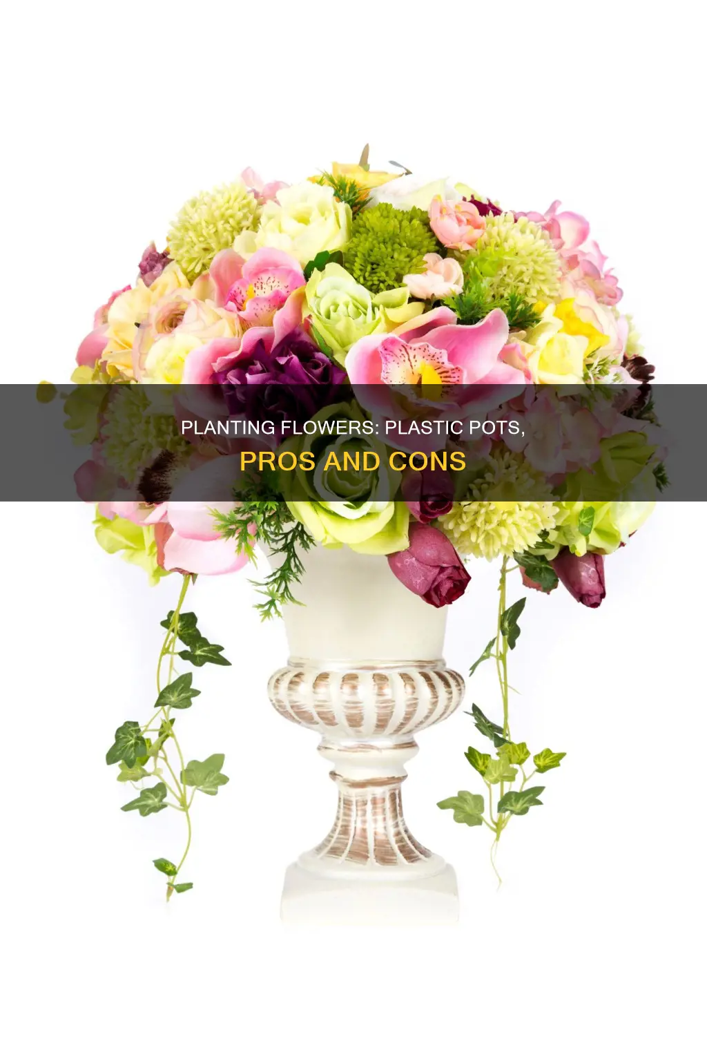 do you plant flowers in the plastic