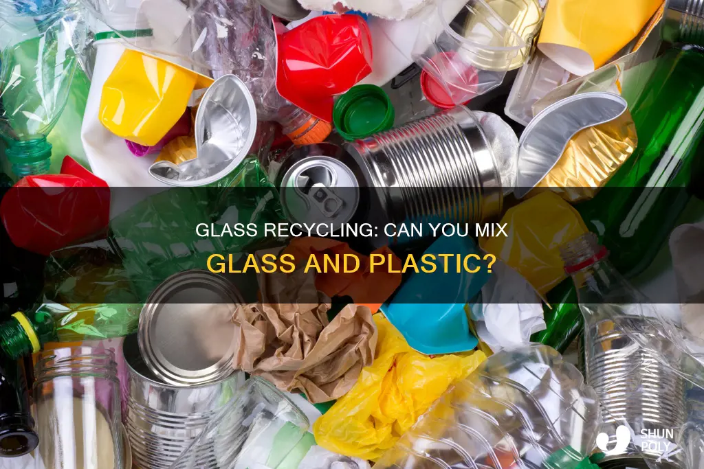 do you recycle glass with plastic