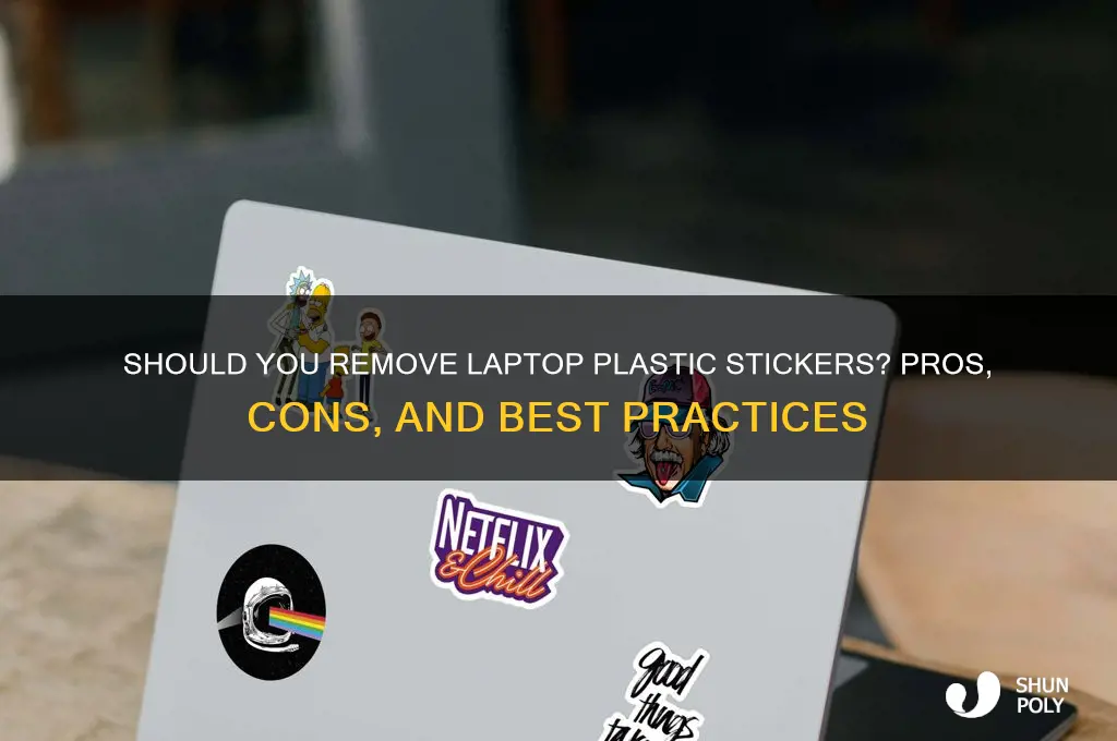 do you remove laptop plastic stickers