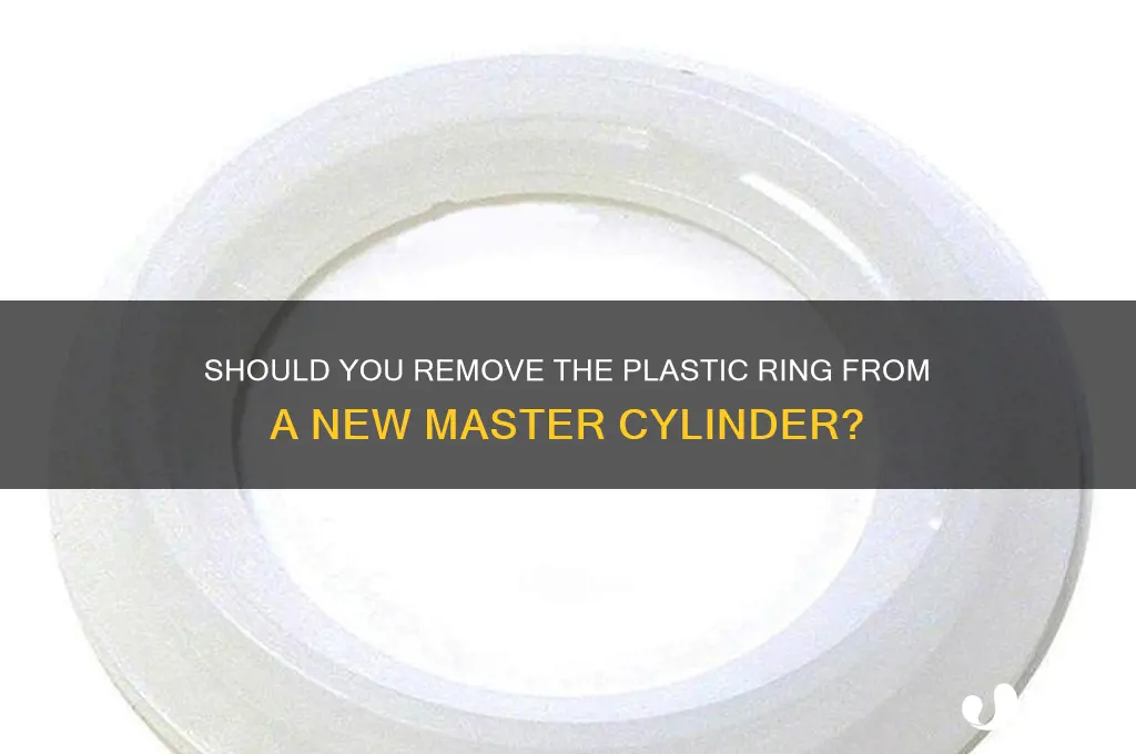 do you remove plastic ring from new master cylinder