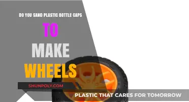 Sanding Plastic Bottle Caps: DIY Wheels for Creative Projects