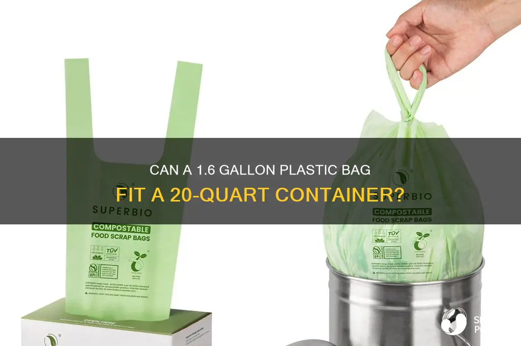 does a 1 6 plastic bag fit a 20