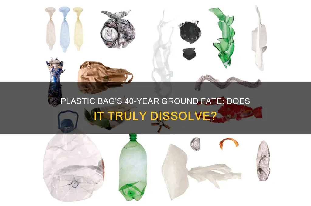 does a plastic bag dissolve in ground after 40 years