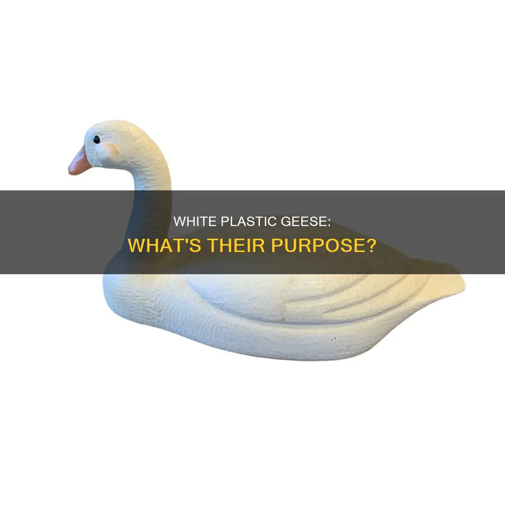 does a plastic white goose do something